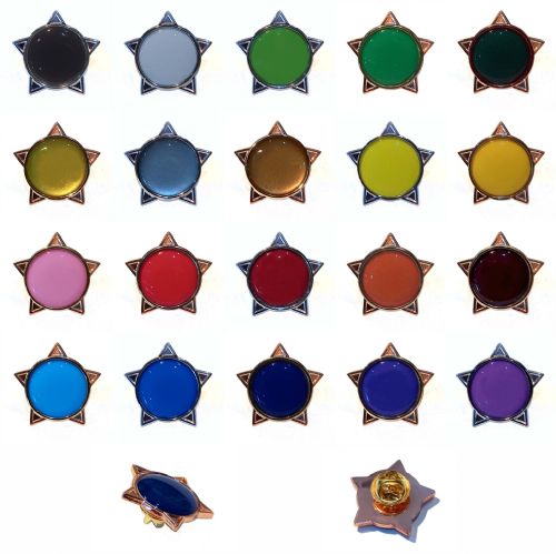 Plain Colour Star Badges